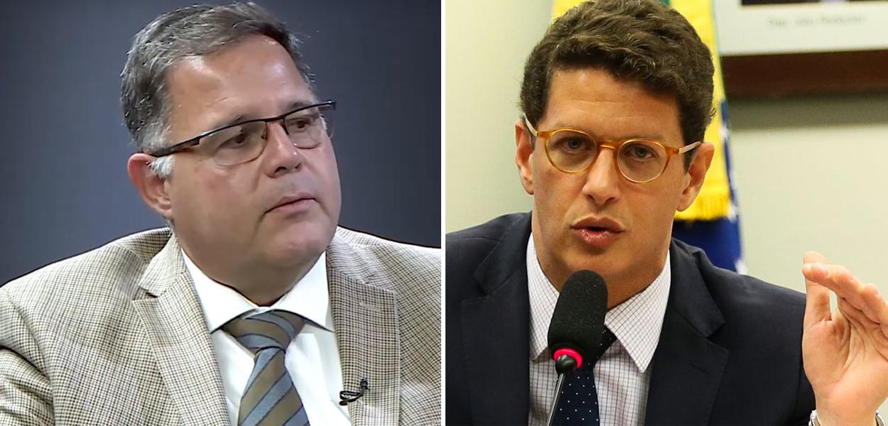 Luís Costa Pinto e Ricardo Salles (Foto: Reprodução | Agência Brasil) Luís Costa Pinto e Ricardo Salles