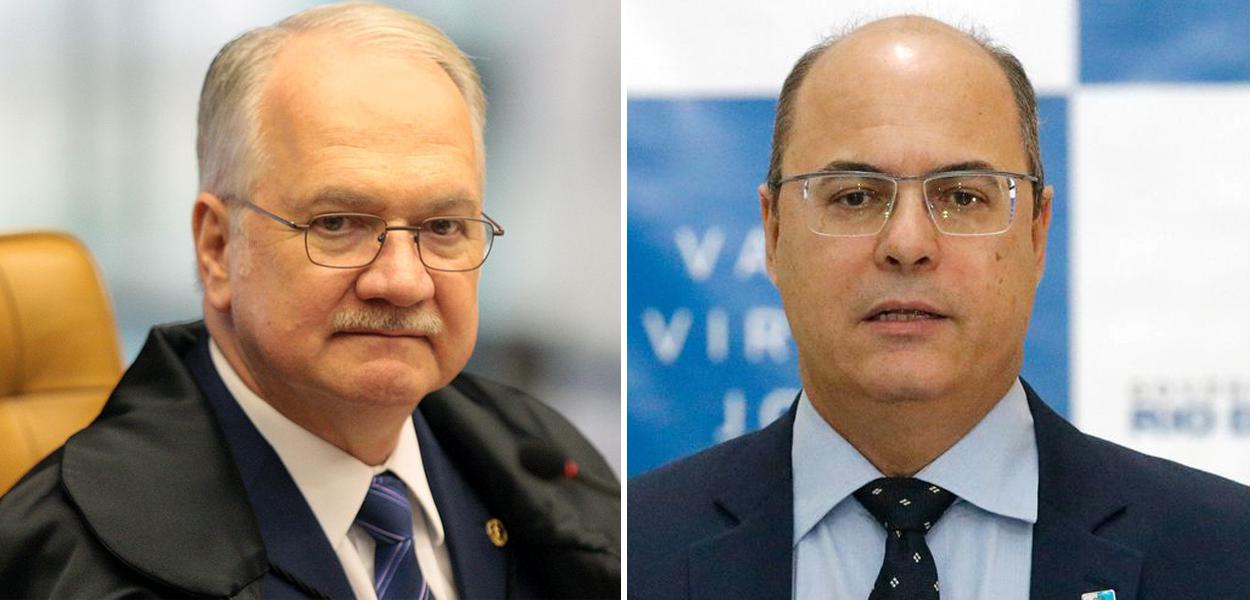 Edson Fachin e Wilson Witzel (Foto: STF | ABR) Edson Fachin e Wilson Witzel