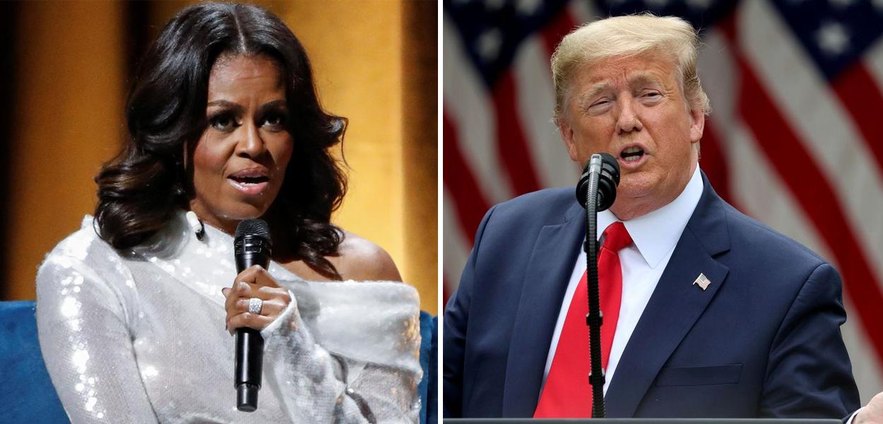 Michelle Obama e Donald Trump (Foto: Reuters) Michelle Obama e Donald Trump