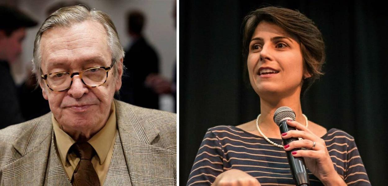 Olavo de Carvalho e Manuela D'Ávila (Foto: Reuters | Reprodução/Facebook) Olavo de Carvalho e Manuela D'Ávila