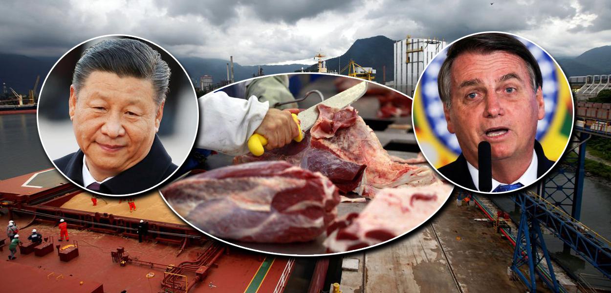 China detecta novamente vestígios de coronavírus em alimentos brasileiros; presidente chinês, Xi Jinping, e Jair Bolsonaro (Foto: ABr | reuters) China detecta novamente vestígios de coronavírus em alimentos brasileiros; presidente chinês, Xi Jinping, e Jair Bolsonaro
