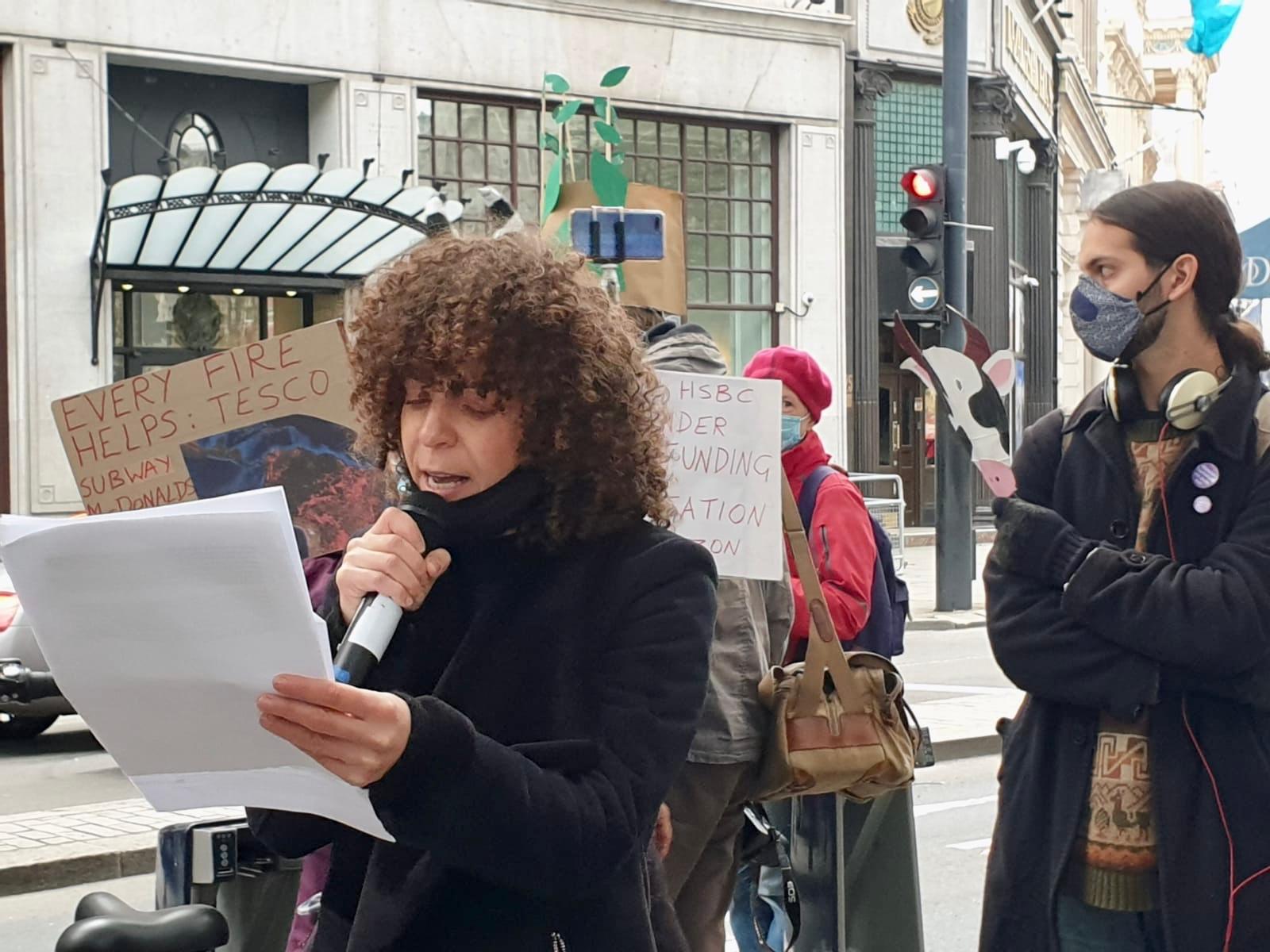 Protesto contra Bolsonaro em Londres