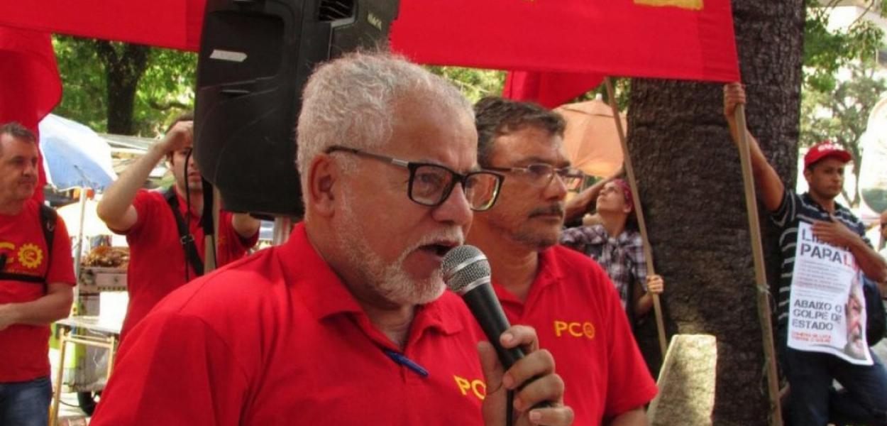 Antônio Carlos em ato pela liberdade de Lula (Foto: Diário Causa Operária) Antônio Carlos em ato pela liberdade de Lula