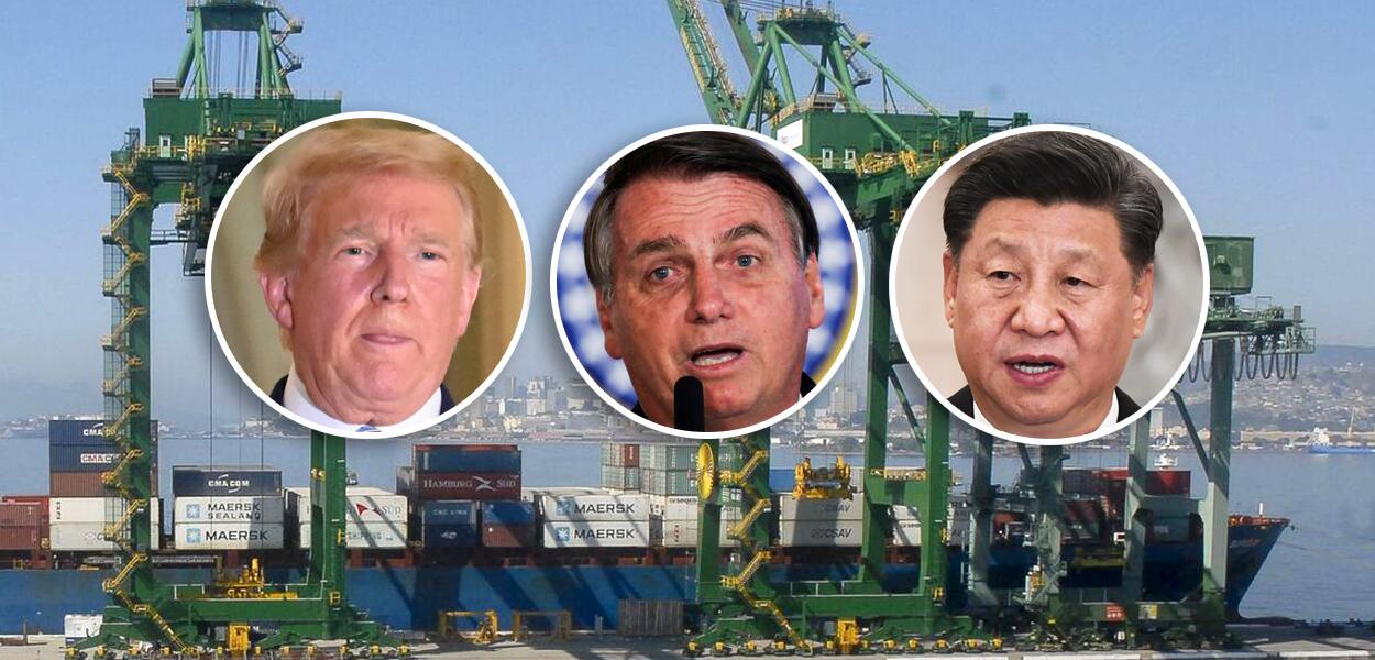 Trump, Bolsonaro e Xi Jinping (Foto: Tânia Rêgo/Agência Brasil | Reuters) Trump, Bolsonaro e Xi Jinping