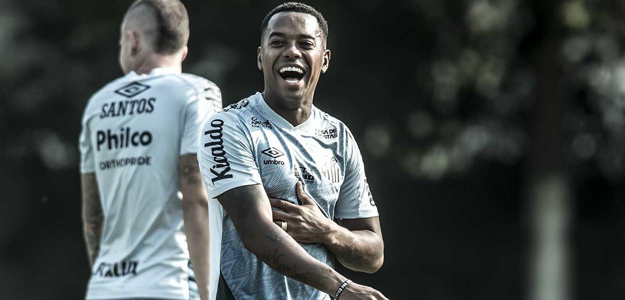 Robinho no primeiro treino no Santos. 13 de outubro de 2020 (Foto: Ivan Storti/Santos FC) Robinho no primeiro treino no Santos. 13 de outubro de 2020
