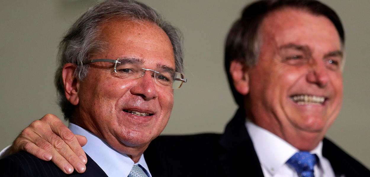 Bolsonaro e Guedes participam de cerimônia no Palácio do Planalto. 07/10/2020 (Foto: REUTERS/Ueslei Marcelino) Bolsonaro e Guedes participam de cerimônia no Palácio do Planalto. 07/10/2020