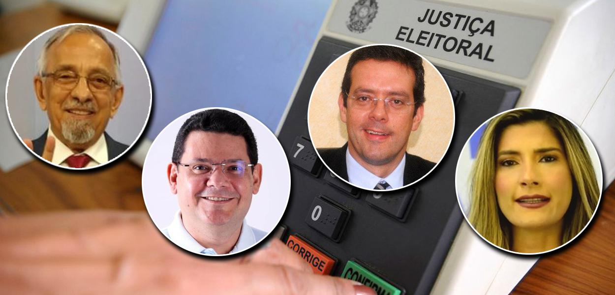 João Capiberibe, o Capi (PSB), Josiel (DEM), Dr Furlan (Cidadania) e Patrícia Ferraz (Podemos) (Foto: Divulgação) João Capiberibe, o Capi (PSB), Josiel (DEM), Dr Furlan (Cidadania) e Patrícia Ferraz (Podemos)