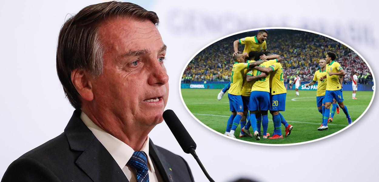 Jair Bolsonaro e jogo da seleção contra o Peru (Foto: Alan Santos/PR | REUTERS/Henry Romero) Jair Bolsonaro e jogo da seleção contra o Peru