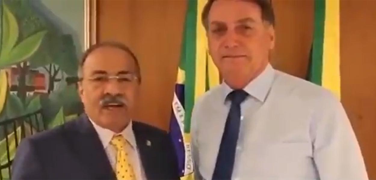 Chico Rodrigues e Jair Bolsonaro (Foto: Reprodução) Chico Rodrigues e Jair Bolsonaro