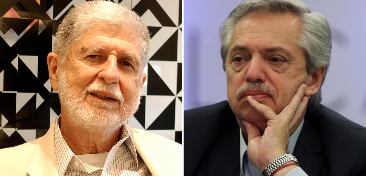 Celso Amorim e Alberto Fernández (Foto: Felipe L. Gonçalves/Brasil247 | Reuters) Celso Amorim e Alberto Fernández
