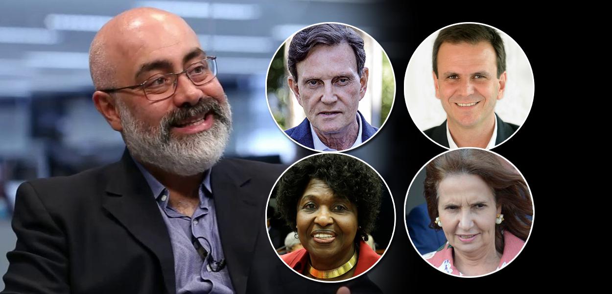 Cláudio Couto, Marcelo Crivella, Eduardo Paes, Benedita da Silva e Marta Rocha (Foto: Divulgação) Cláudio Couto, Marcelo Crivella, Eduardo Paes, Benedita da Silva e Marta Rocha