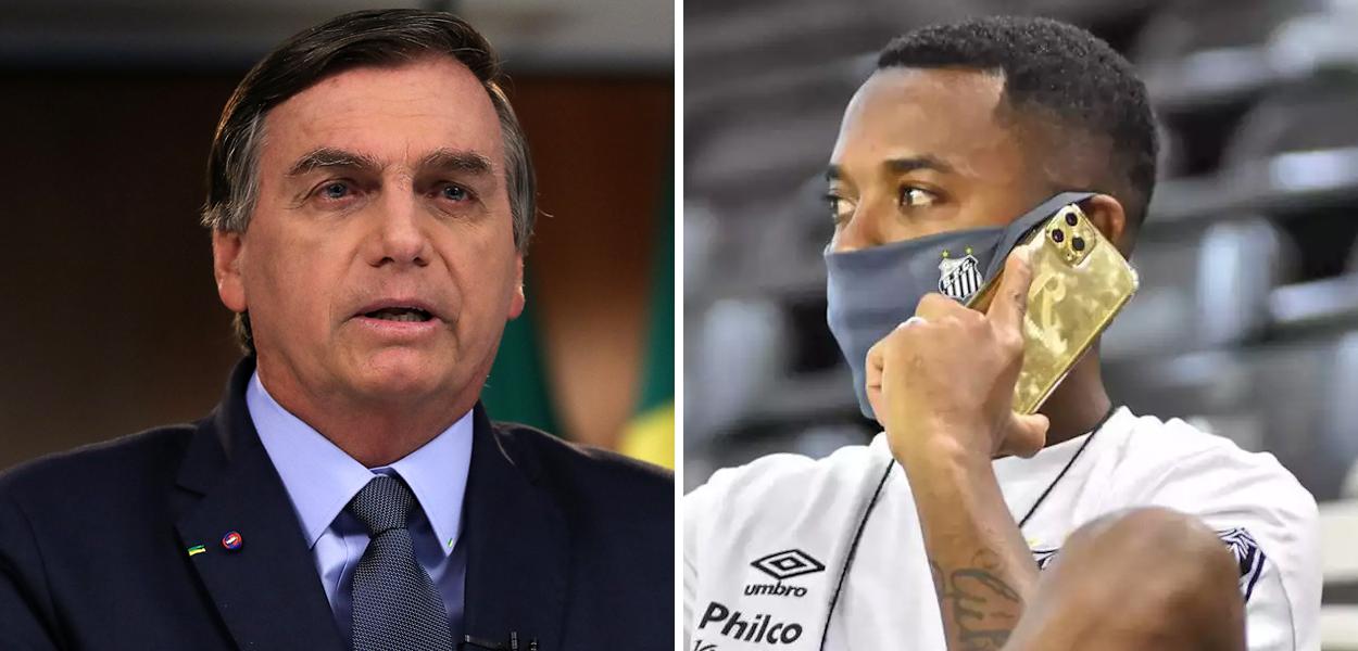 Jair Bolsonaro e Robinho (Foto: PR | Reprodução) Jair Bolsonaro e Robinho