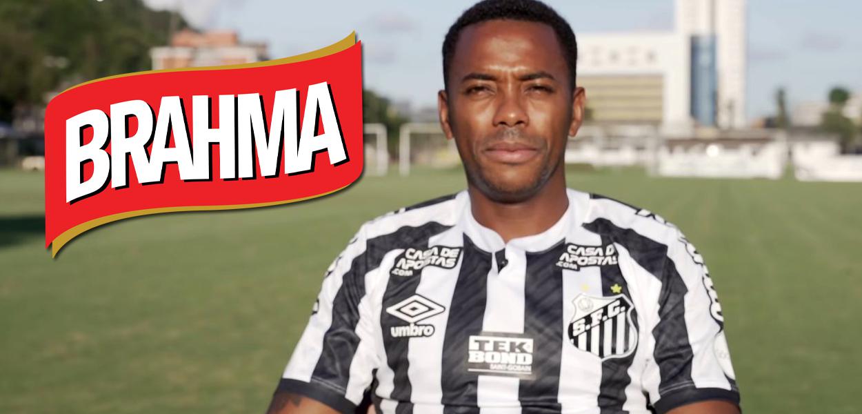 Logo da Brahma e Robinho (Foto: Reprodução) Logo da Brahma e Robinho