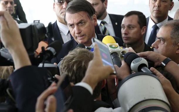 Jair Bolsonaro em coletiva no palácio da Alvorada (Foto: Antonio Cruz/ Agência Brasil) Jair Bolsonaro em coletiva no palácio da Alvorada
