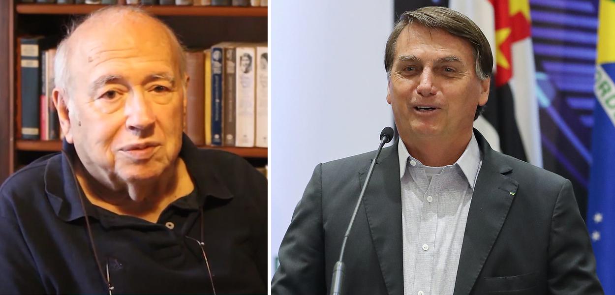 Luis Fernando Verissimo e Jair Bolsonaro (Foto: Reprodução | Marcos Corrêa/PR) Luis Fernando Verissimo e Jair Bolsonaro