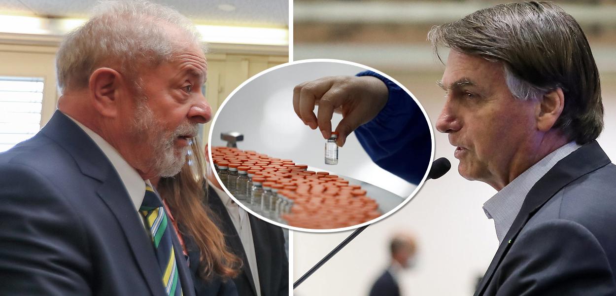 Lula, CoronaVac e Bolsonaro (Foto: Ricardo Stuckert | Reuters | Marcos Corrêa/PR) Lula, CoronaVac e Bolsonaro