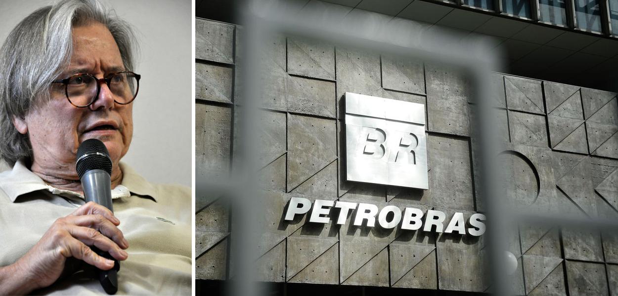 Paulo Moreira Leite e fachada da Petrobras (Foto: Felipe Gonçalves/Brasil 247 | Reuters) Paulo Moreira Leite e fachada da Petrobras