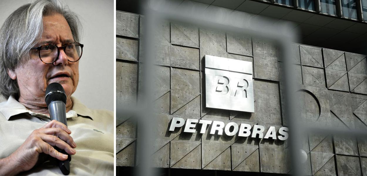 Paulo Moreira Leite e fachada da Petrobras