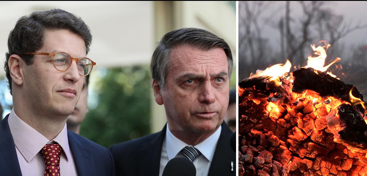 Ministro Ricardo Salles e Jair Bolsonaro (Foto: Marcos Corrêa/PR | REUTERS/David Mercado) Ministro Ricardo Salles e Jair Bolsonaro