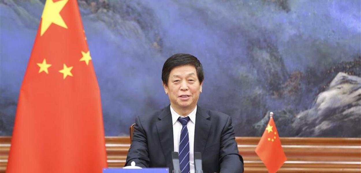 Li Zhanshu, chefe do Legislativo chinês (Foto: Xinhua) Li Zhanshu, chefe do Legislativo chinês