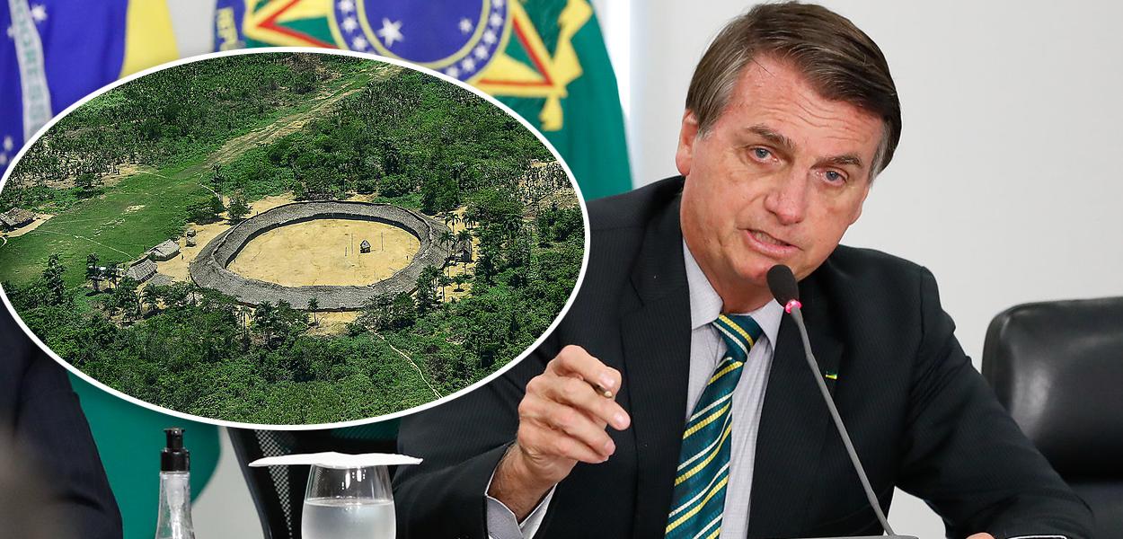 Terra indígena e Jair Bolsonaro (Foto: Leonardo Prado/PG/FotosPúblicas | Alan Santos/PR) Terra indígena e Jair Bolsonaro
