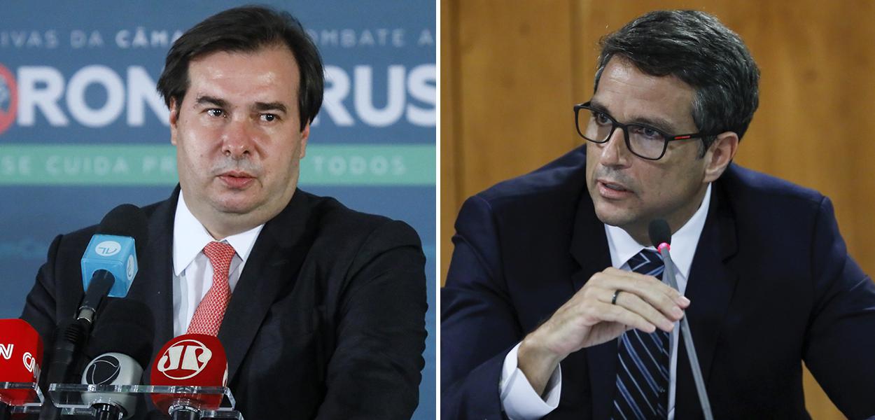 Rodrigo Maia e Roberto Campos Neto (Foto: Câmara dos Deputados | Isac Nóbrega/PR) Rodrigo Maia e Roberto Campos Neto