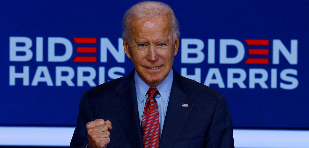 Joe Biden discursa em Wilmington, no Estado norte-americano de Delaware. 28/10/2020 (Foto: REUTERS/Brian Snyder) Joe Biden discursa em Wilmington, no Estado norte-americano de Delaware. 28/10/2020