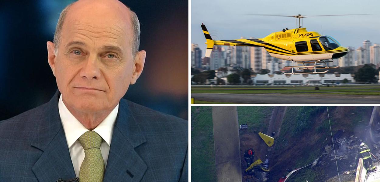 Jornalista Ricardo Boechat foi vítima de acidente de helicóptero em fevereiro do ano passado Jornalista Ricardo Boechat foi vítima de acidente de helicóptero em fevereiro do ano passado