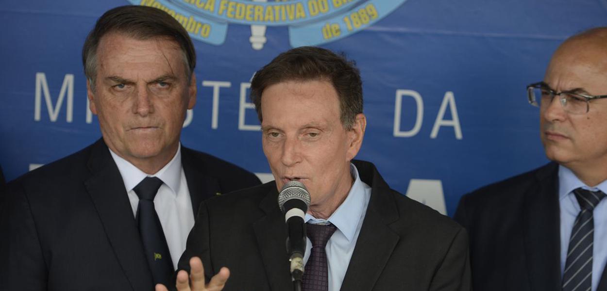 Jair Bolsonaro e o prefeito do Rio de Janeiro, Marcelo Crivella (Foto: Tomaz Silva/Agência Brasil) Jair Bolsonaro e o prefeito do Rio de Janeiro, Marcelo Crivella