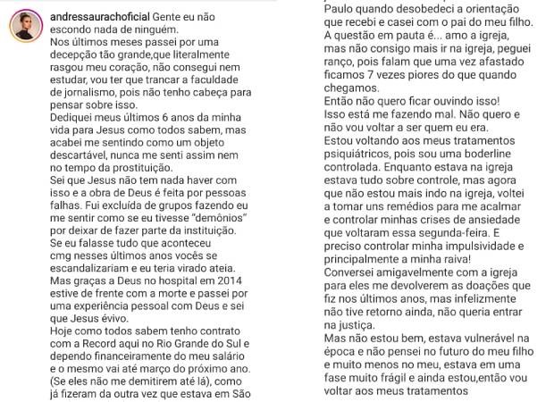 Andressa Urach - Igreja Universal - prostituta