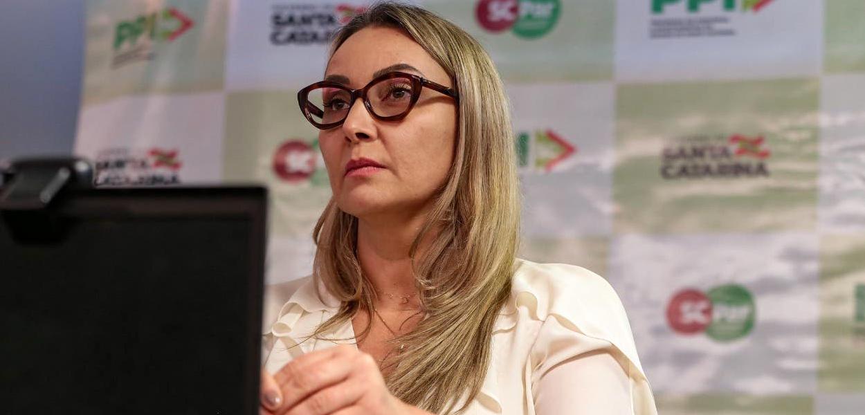 Daniela Reinehr, governadora interina de Santa Catarina (Foto: Mauricio Vieira / Secom) Daniela Reinehr, governadora interina de Santa Catarina