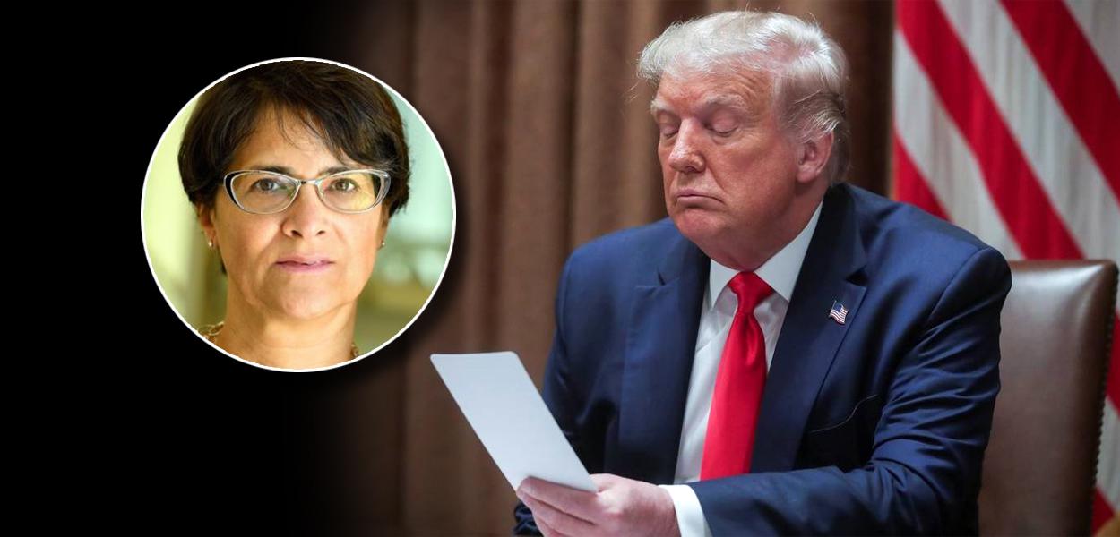 Historiadora Martha Jones e Donald Trump (Foto: ARQUIVO PESSOAL | Reuters) Historiadora Martha Jones e Donald Trump