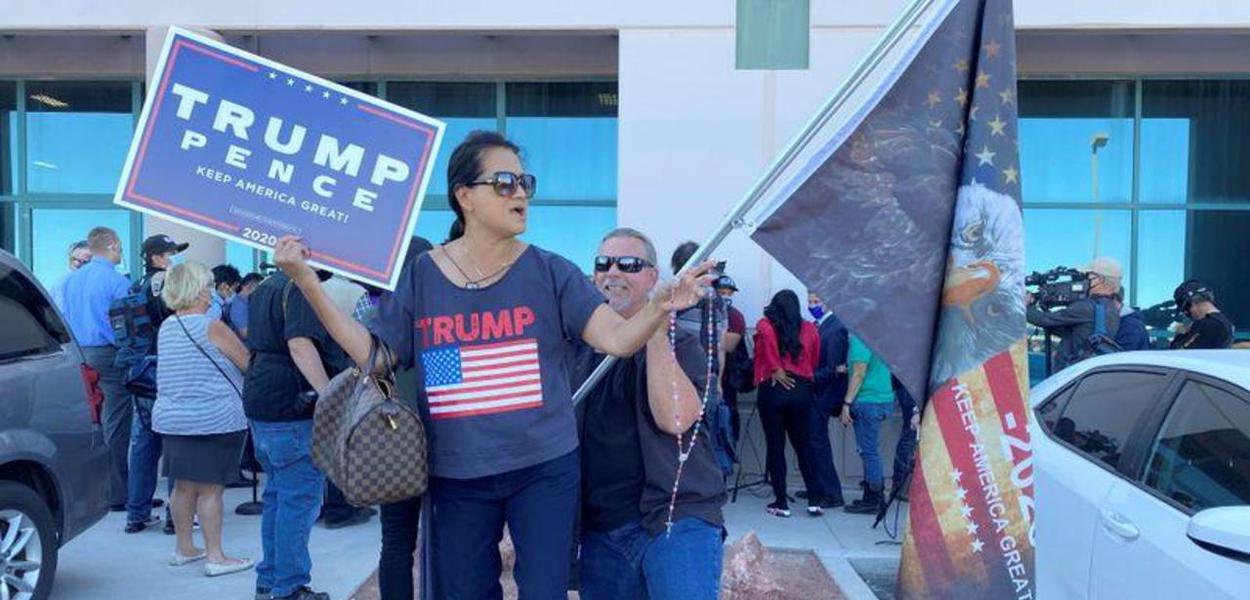 Apoiadores de Donald Trump Las Vegas, Nevada 5/11/2020 (Foto: REUTERS/Rollo Ross) Apoiadores de Donald Trump Las Vegas, Nevada 5/11/2020