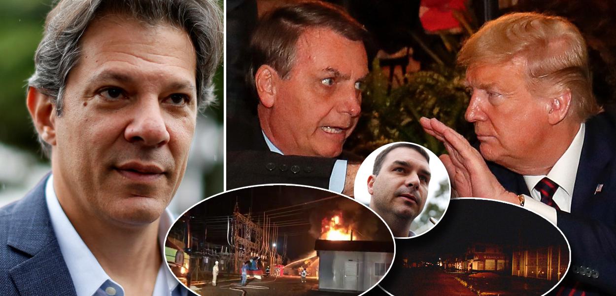 Bolsonaro, Haddad, Trump, Flávio Bolsonaro (Foto: Reuters | Divulgação | ABr) Bolsonaro, Haddad, Trump, Flávio Bolsonaro