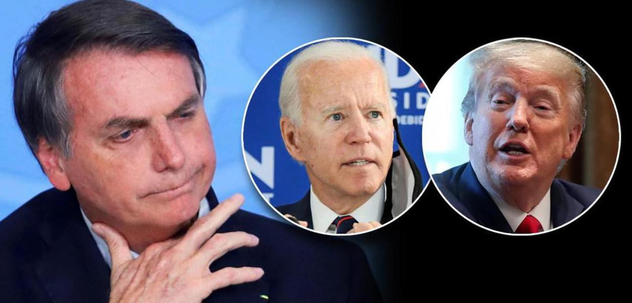 Bolsonaro, Biden e Trump (Foto: Reuters) Bolsonaro, Biden e Trump
