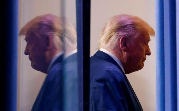 Donald Trump na Casa Branca 5/11/ 2020 (Foto: REUTERS/Carlos Barria) Donald Trump na Casa Branca 5/11/ 2020