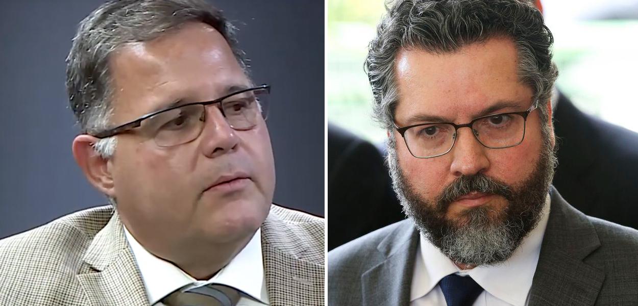 Luis Costa Pinto e Ernesto Araújo (Foto: Reprodução | Agência Brasil) Luis Costa Pinto e Ernesto Araújo