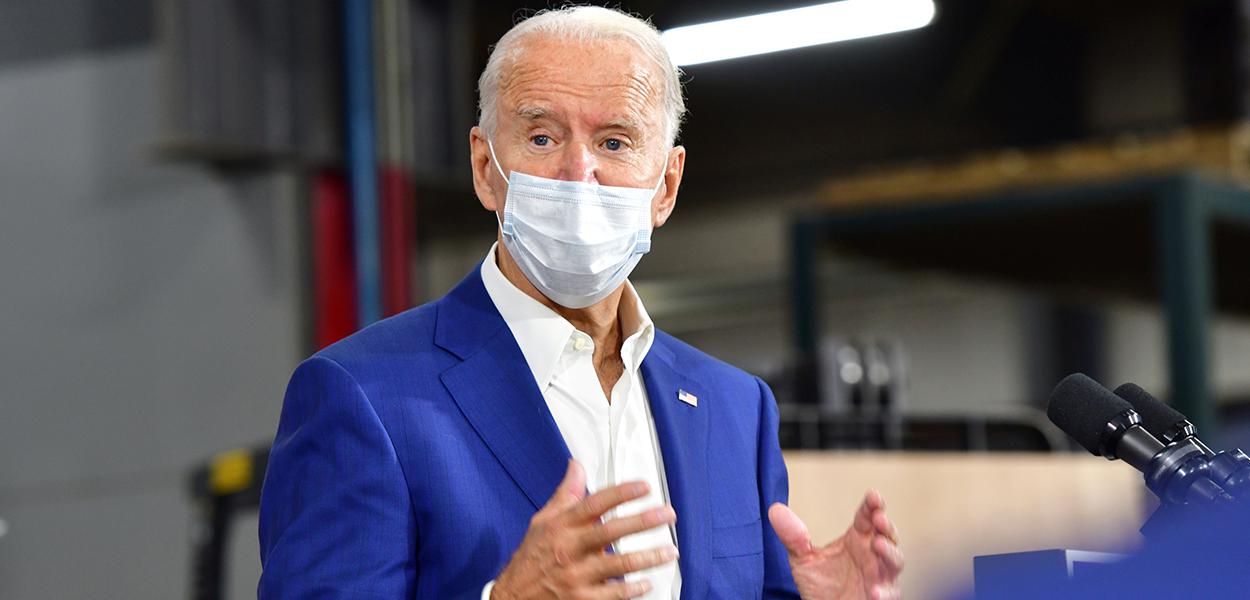 Biden, durante evento em Manitowoc, Wisconsin (Foto: REUTERS/Mark Makela) Biden, durante evento em Manitowoc, Wisconsin