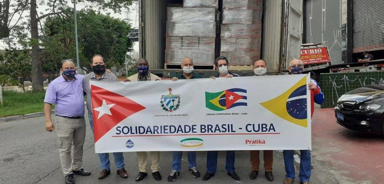 Câmara Empresarial Brasil-Cuba envia à ilha materiais para ajudar no combate à Covid-19 (Foto: Consulado de Cuba em SP) Câmara Empresarial Brasil-Cuba envia à ilha materiais para ajudar no combate à Covid-19