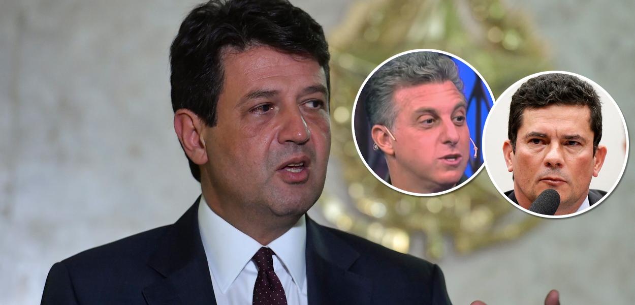 Luiz Henrique Mandetta, Luciano Huck e Sergio Moro (Foto: Marcos Brandão/Senado Federal | Reprodução | ABr) Luiz Henrique Mandetta, Luciano Huck e Sergio Moro