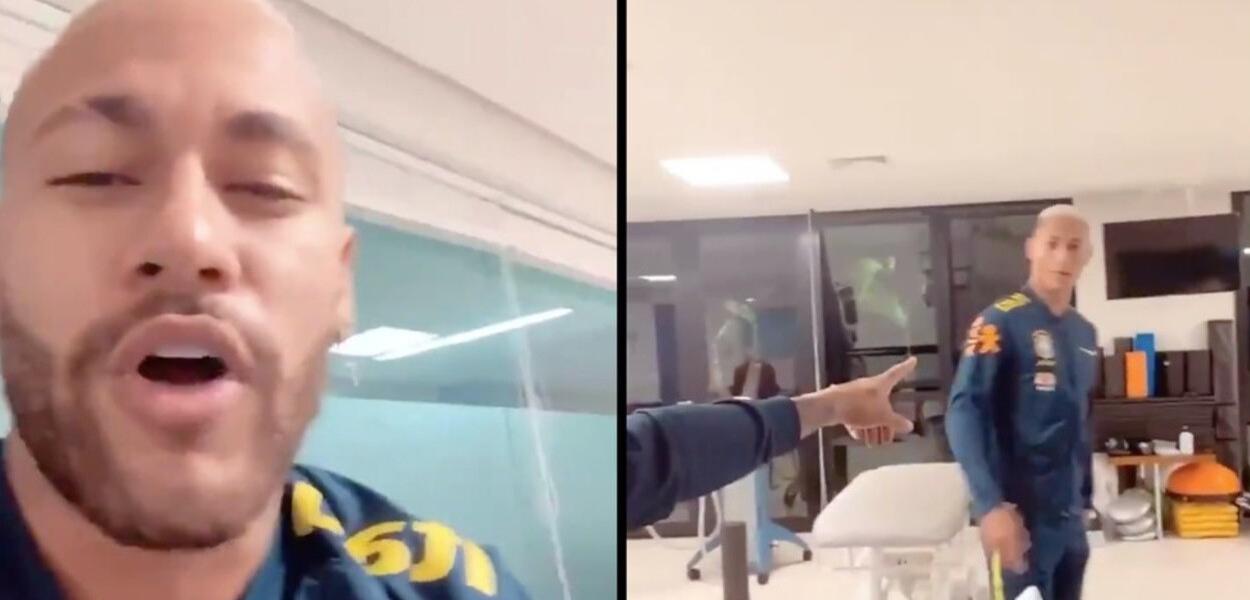 Neymar e Richarlison (Foto: Reprodução) Neymar e Richarlison