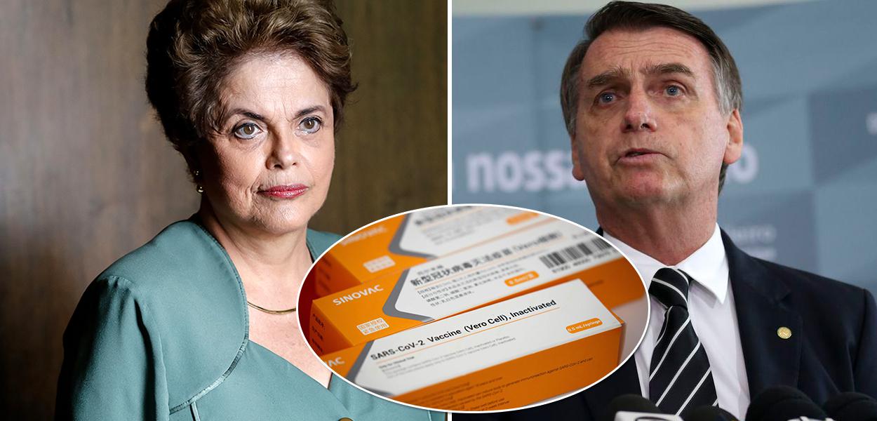 Dilma Rousseff e Jair Bolsonaro | vacina (Foto: Roberto Stuckert Filho/PR | Reuters | ABr) Dilma Rousseff e Jair Bolsonaro | vacina