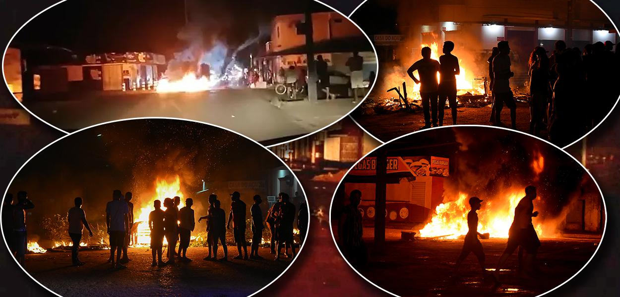 Protestos no bairro de Santa Rita, no Amapá. (Foto: Rudja Santos/Amazônia Real | Reprodução) www.brasil247.com - Protestos no bairro de Santa Rita, no Amapá.