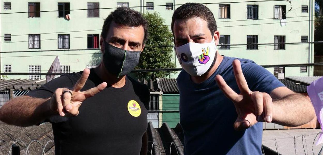 Marcelo Freixo e Guilherme Boulos (Foto: Reprodução/Twitter) Marcelo Freixo e Guilherme Boulos