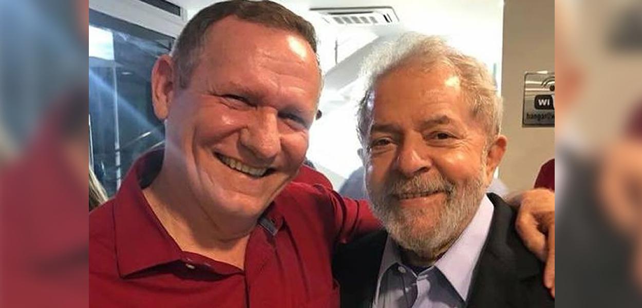 João Coser e Lula (Foto: Reprodução) João Coser e Lula