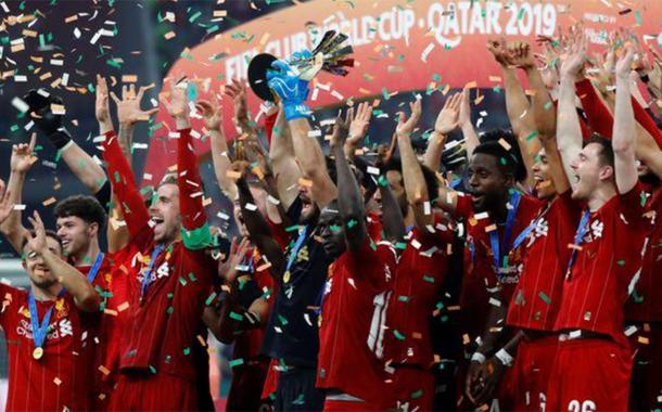 Liverpool comemora título do Mundial de Clubes da Fifa 21/12/2019 (Foto: REUTERS/Corinna Kern) Liverpool comemora título do Mundial de Clubes da Fifa 21/12/2019