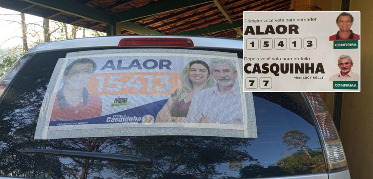 Candidato do MDB em Jambeiro (SP) fez campanha com número errado (Foto: Arquivo Pessoal) Candidato do MDB em Jambeiro (SP) fez campanha com número errado
