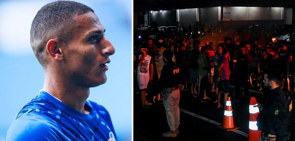 Richarlison e apagão no Amapá (Foto: Reprodução/Instagram | Rudja Santos/Amazônia Real) Richarlison e apagão no Amapá