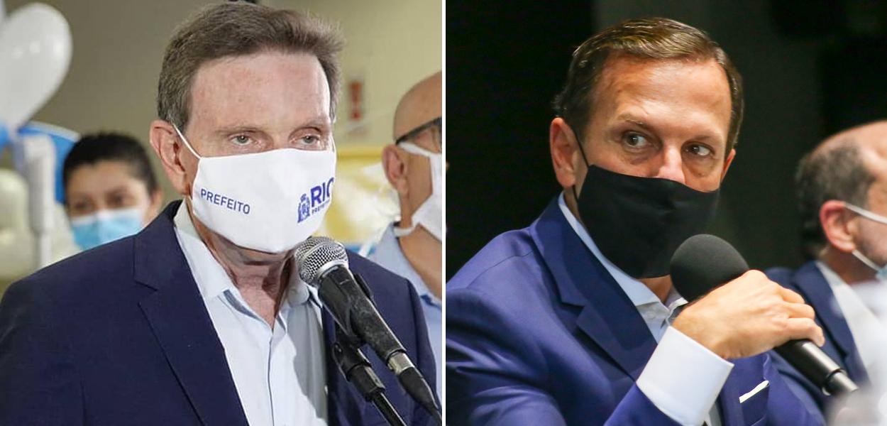 Marcelo Crivella e João Doria (Foto: Reprodução/Facebook | GOVSP) Marcelo Crivella e João Doria