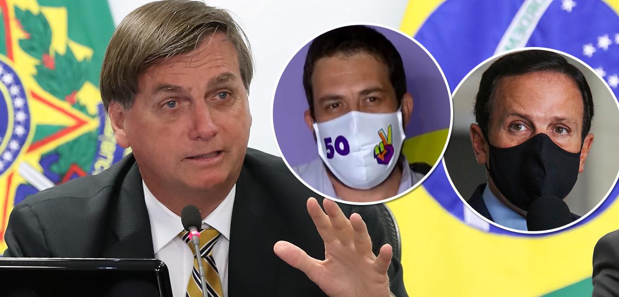 Bolsonaro, Boulos e Doria (Foto: Marcos Corrêa/PR | Reprodução | GOVSP) Bolsonaro, Boulos e Doria